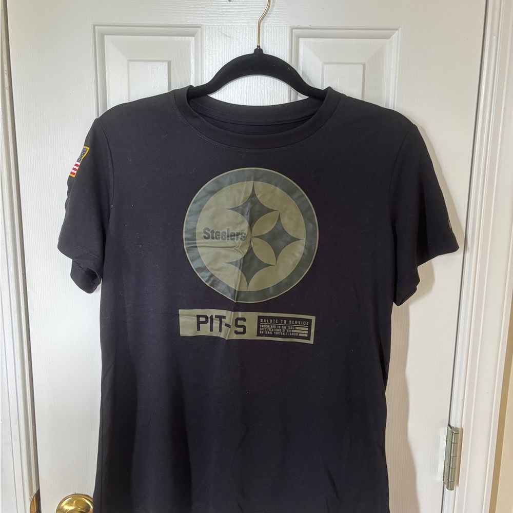 Nike Black Steelers Short Sleeve Tee Salute to Service